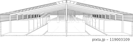 3D illustration of building project 3D illustration of building project 119003109