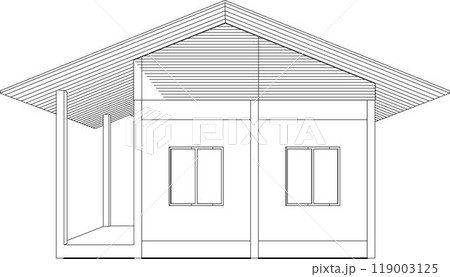 3D illustration of building project 3D illustration of building project 119003125