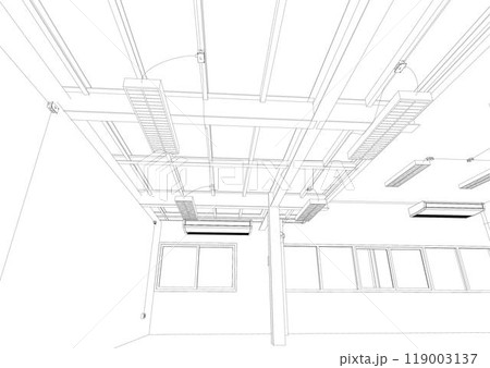 3D illustration of building project 3D illustration of building project 119003137