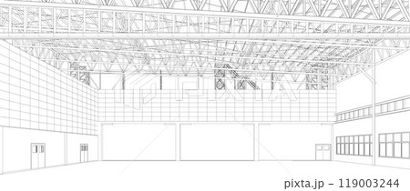 3D illustration of building project 3D illustration of building project 119003244