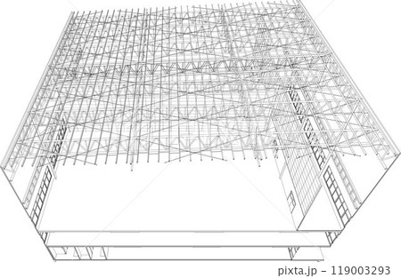 3D illustration of building project 3D illustration of building project 119003293