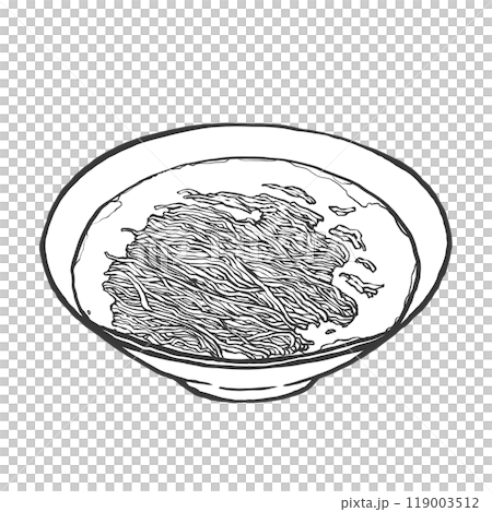 醬油拉麵手寫毛筆繪畫風格插畫 醬油拉麵手寫毛筆繪畫風格插畫 119003512