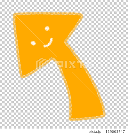 左上向きニコニコ矢印のかわいい手書き風イラスト 左上向きニコニコ矢印のかわいい手書き風イラスト 119003747