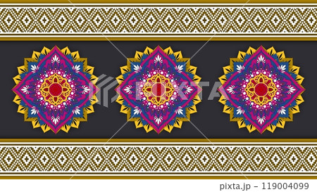 Mandala art, Tibetan Buddhist Mandala, Decorative round ornament. Arabic, Indian, ottoman motifs, Colorful Mandala Art, picture for meditation, Floral Cross Stitch Embroidery, oriental pattern Mandala art, Tibetan Buddhist Mandala, Decorative round ornament. Arabic, Indian, ottoman motifs, Colorful Mandala Art, picture for meditation, Floral Cross Stitch Embroidery, oriental pattern 119004099