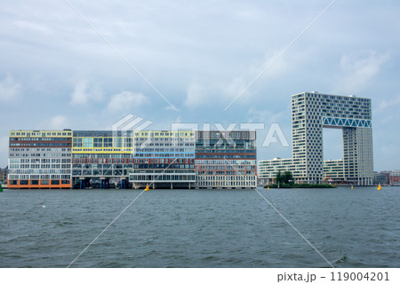 Office Buildings on Stilts near the Banks of the Amstel River 119004201