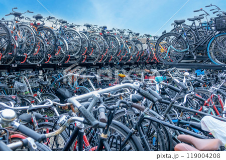 Huge Bicycle Parking in Amsterdam 119004208