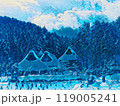 雪の積もった合掌造り2 119005241