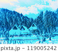 雪の積もった合掌造り3 119005242