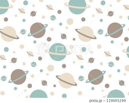 アースカラーのかわいい惑星の壁紙イラスト アースカラーのかわいい惑星の壁紙イラスト 119005299