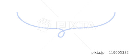 シンプルでおしゃれな手書きの細い線の吹き出し - 下半分だけのゆるい横長フレーム素材 119005382