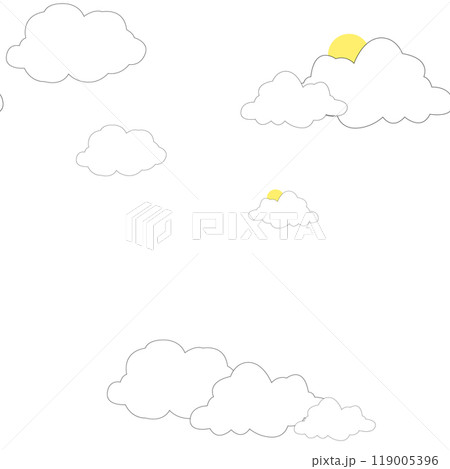cloud pattern, cloud with sun 119005396