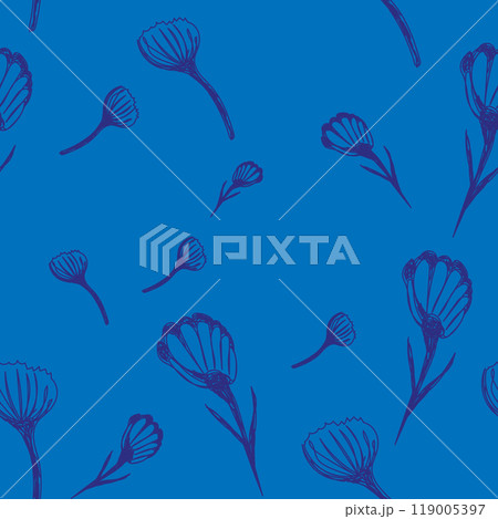 Cute fashion seamless pattern. floral graphic texture for dresses, skirts, curtains, tablecloths, bed linen, fashionable print for fabric, wrapping paper 119005397