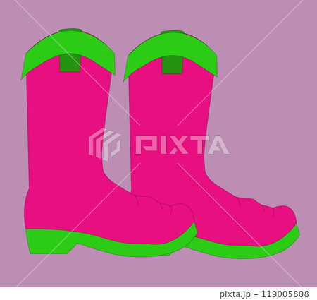 pink cowboy boots in barbie style pink cowboy boots in barbie style 119005808