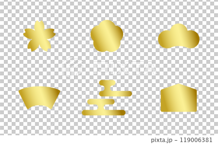 金色フレーム・あしらいセット 金色フレーム・あしらいセット 119006381
