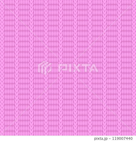 Vector Stylish Knit. Pink Knitted Texture. Woolen Pullover Canvas Print. Winter Fabric Pattern 119007440