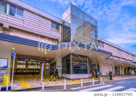 日本の横浜都市景観　東急電鉄　綱島駅などを望む＝2日 119007705