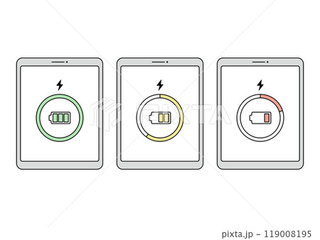 タブレット 充電 イラスト素材 タブレット 充電 イラスト素材 119008195