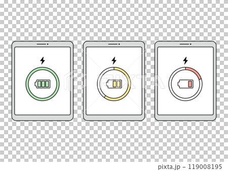 タブレット 充電 イラスト素材 タブレット 充電 イラスト素材 119008195