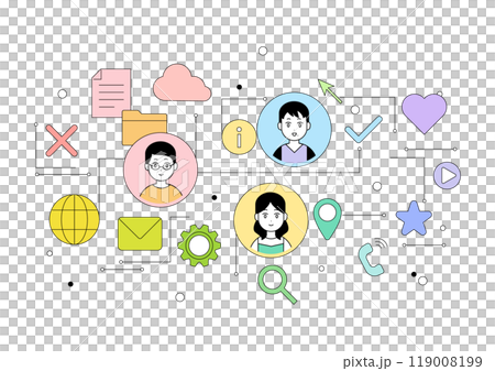 通訊插畫素材 119008199