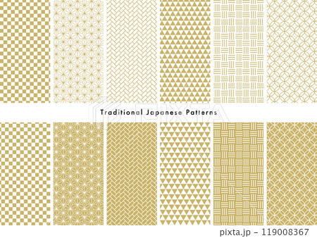 和柄 パターン 背景素材 119008367