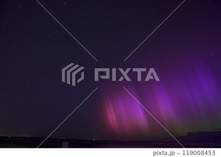 Northern Lights in Central Europe After Strongest Solar Storm in Latvia, Jurmala. Northern Lights in Central Europe After Strongest Solar Storm in Latvia, Jurmala. 119008453