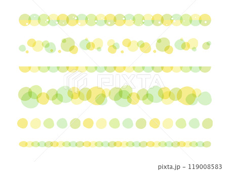 水彩風 手書きライン素材セット 黄色 水彩風 手書きライン素材セット 黄色 119008583
