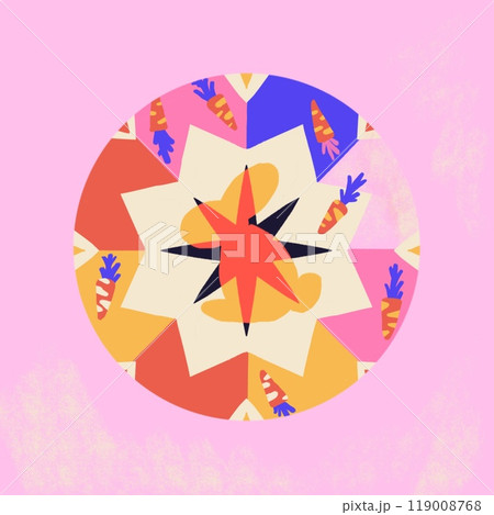 Rabbit Carrot Circle Icon Rabbit Carrot Circle Icon 119008768