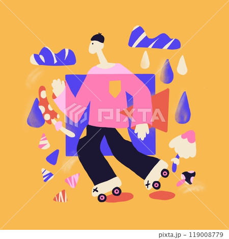 Roller Skating Boy Concept 119008779