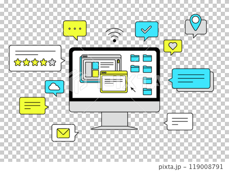 パソコン アプリ イラスト素材 119008791
