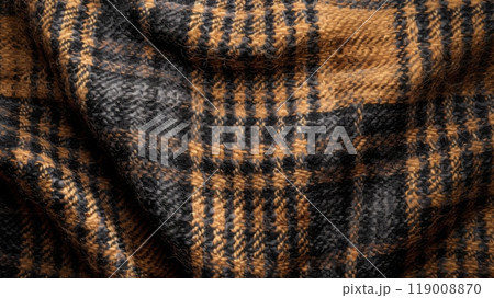 Warm woolen plaid texture background 119008870