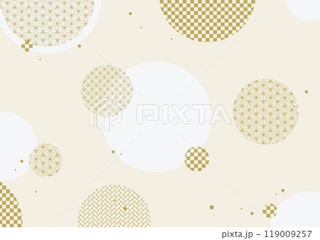 和風  円 グラフィック 背景素材 119009257