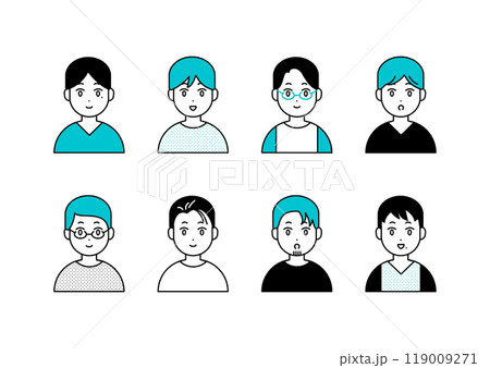 男性 アイコン イラスト素材 男性 アイコン イラスト素材 119009271