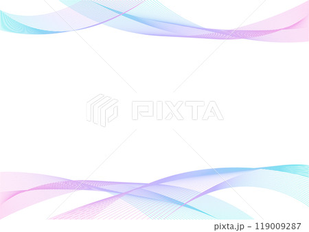 ラインウェーブ グラフィック 背景素材 119009287