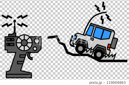 プロポでリモートコントロールして走行させる四駆のラジコン 119009863
