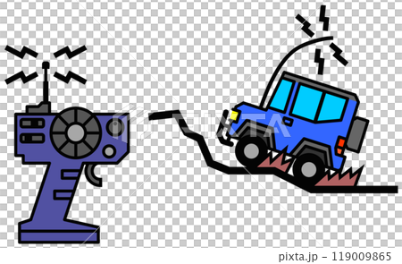 A radio-controlled four-wheel drive vehicle that can be driven remotely using a radio control 119009865