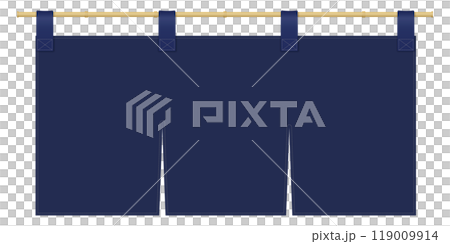 Noren curtain illustration Noren curtain illustration 119009914
