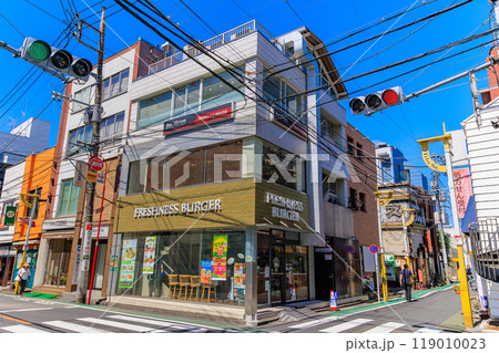 東京　目黒区　自由が丘の街並み（学園通り） 119010023