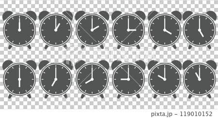シンプルな時計のイラスト 119010152