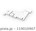 立体モデル　シンプルデザイン日本地図 119010907