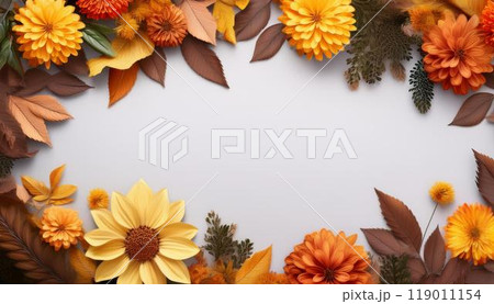 鮮やかなオレンジの花びらの背景素材11 119011154