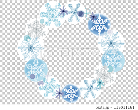 Snow crystal frame 119011161