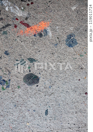 ポロック風のアクションペインティング・飛散した塗料 119011714