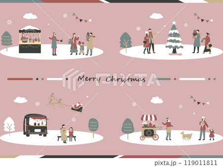 クリスマスを楽しむ人達 クリスマスを楽しむ人達 119011811