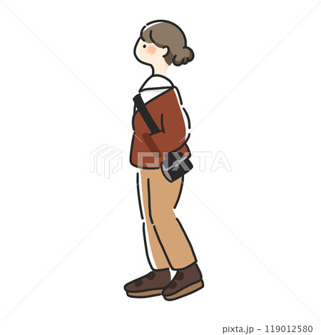 女性　秋冬　ファッション　イラスト 119012580