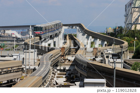 大阪モノレール　万博記念公園駅の配線 119012828