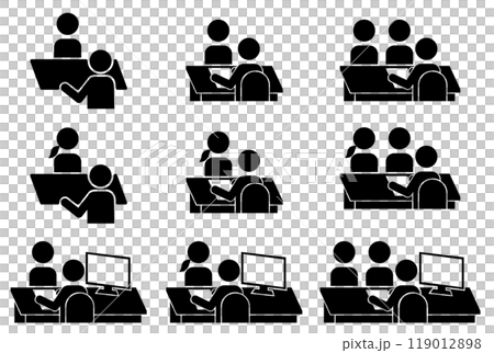受付窓口や申請窓口や提案営業や相談やカウンセリング等のセット 119012898