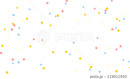 カラフルなの紙吹雪が舞うベクターイラスト カラフルなの紙吹雪が舞うベクターイラスト 119012950