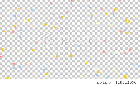 カラフルなの紙吹雪が舞うベクターイラスト カラフルなの紙吹雪が舞うベクターイラスト 119012950