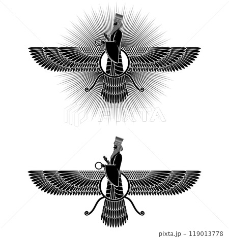 Zoroastrianism Symbol Silhouette 119013778