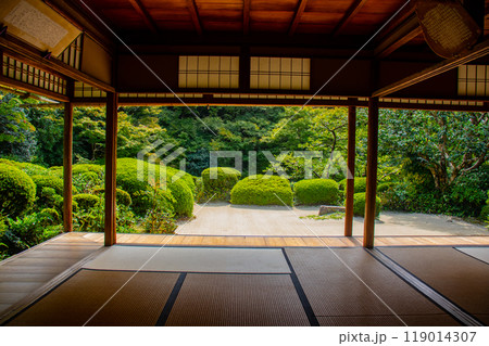 【京都風景】詩仙堂　落ち着きのある庭 119014307